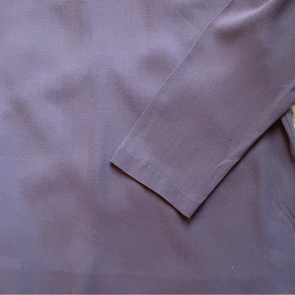 EILEEN FISHER Jacket Long Sleeve 1 Button Closure Purple Silk Women’s Sz: PS - Picture 4 of 9